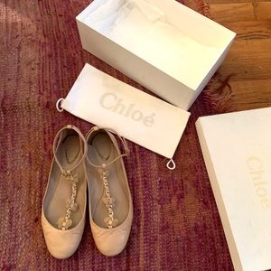 Chloe ballerina pink Mary Janes with chiffon bows